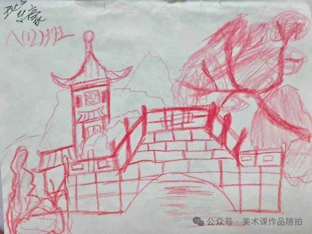 初二12班美术课堂作品《古典园林》-第44张图片-四季读书网