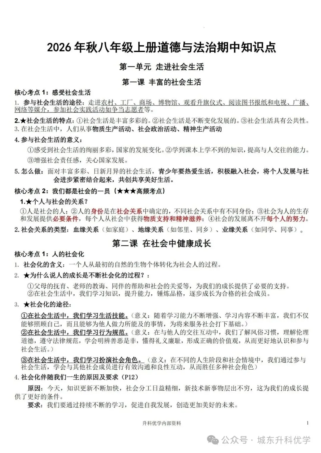 初二丨道德与法治 期中知识点复习提纲(文末下载)-第2张图片-四季读书网 初二丨道德与法治 期中知识点复习提纲(文末下载)-第2张图片-四季读书网