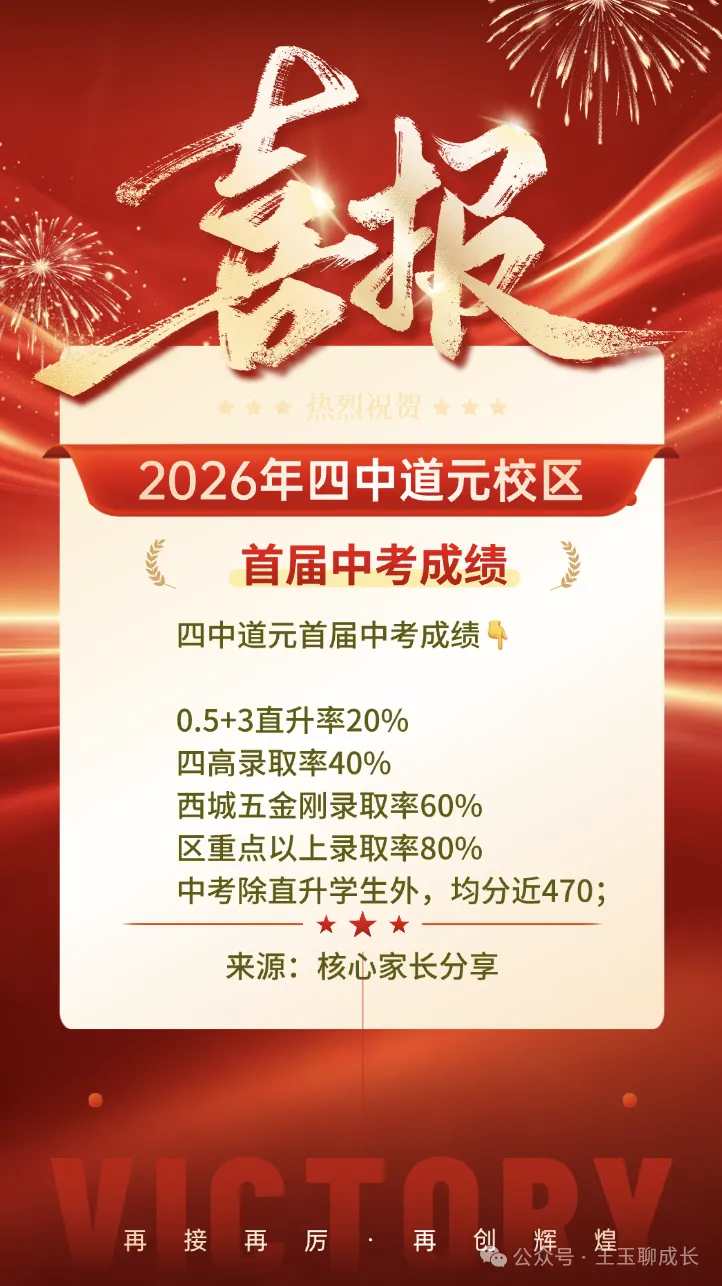 喜报!2026年四中道元首届中考成绩-第1张图片-四季读书网 喜报!2026年四中道元首届中考成绩-第1张图片-四季读书网