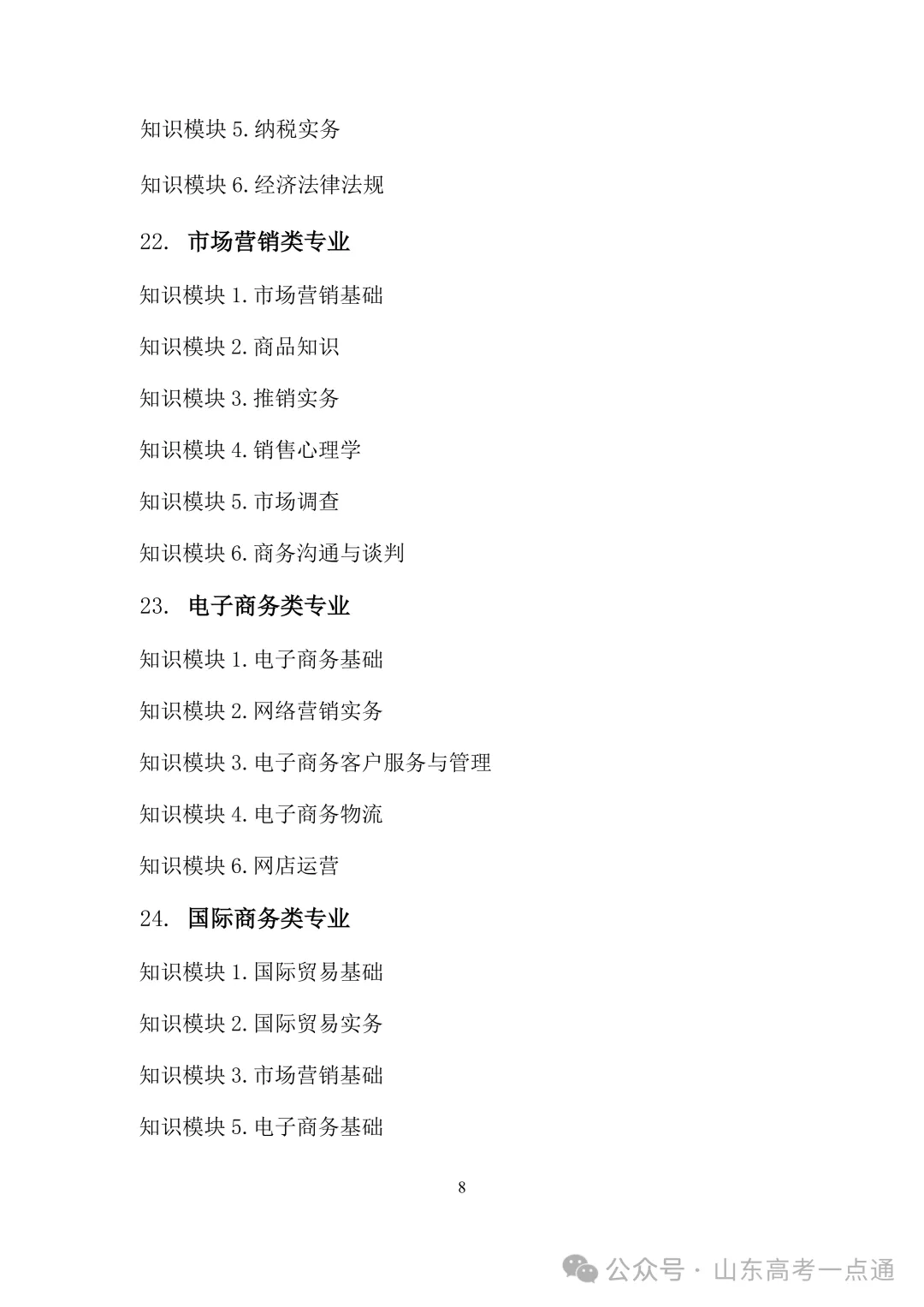 2026年山东省春季高考统一考试“知识”部分考试说明发布!-第10张图片-四季读书网 2026年山东省春季高考统一考试“知识”部分考试说明发布!-第10张图片-四季读书网