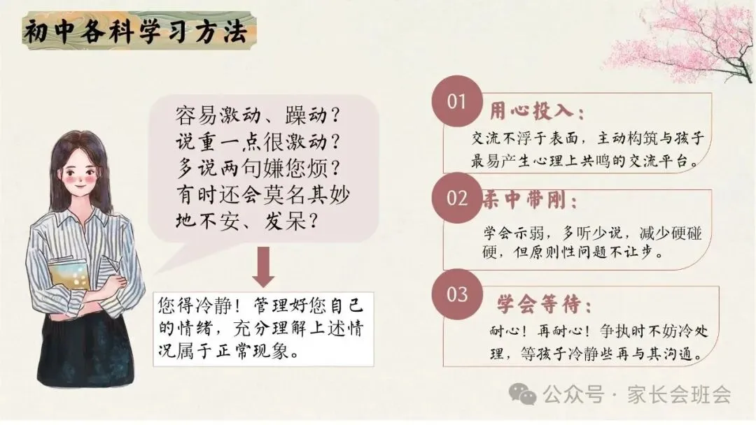 初一(七年级)上期中家长会ppt:初梦扬帆乘风起,一心携手育英才.含发言稿-第21张图片-四季读书网