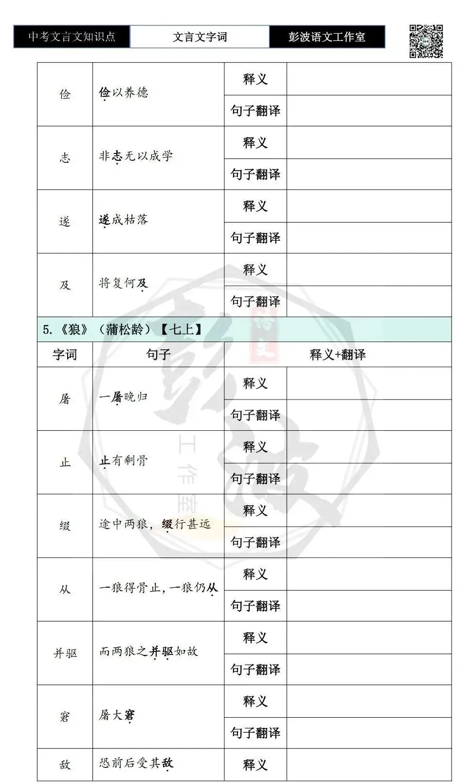 【中考文言文专项】03重点实词-七年级上自测(2元)-第13张图片-四季读书网 【中考文言文专项】03重点实词-七年级上自测(2元)-第13张图片-四季读书网