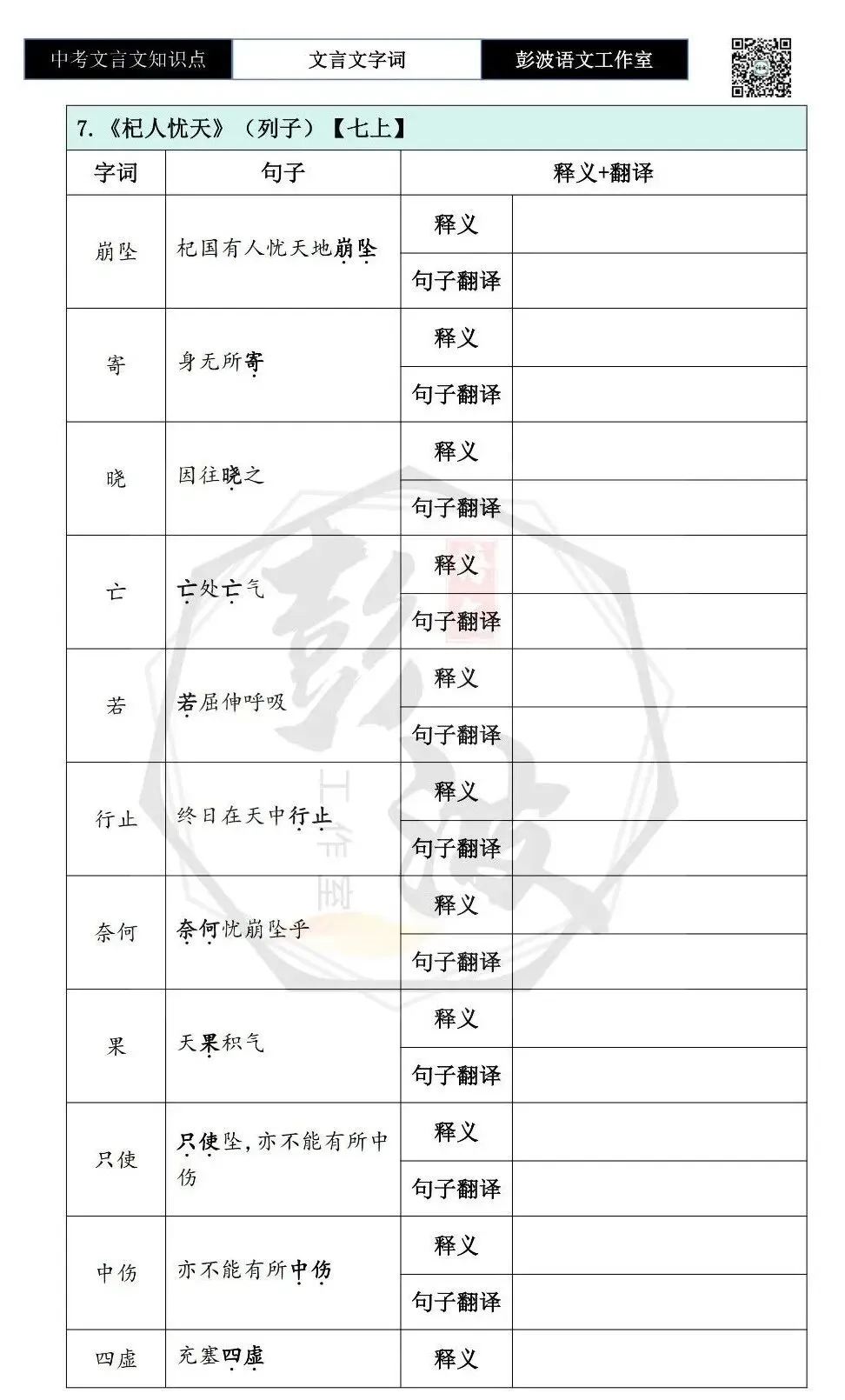 【中考文言文专项】03重点实词-七年级上自测(2元)-第18张图片-四季读书网 【中考文言文专项】03重点实词-七年级上自测(2元)-第18张图片-四季读书网