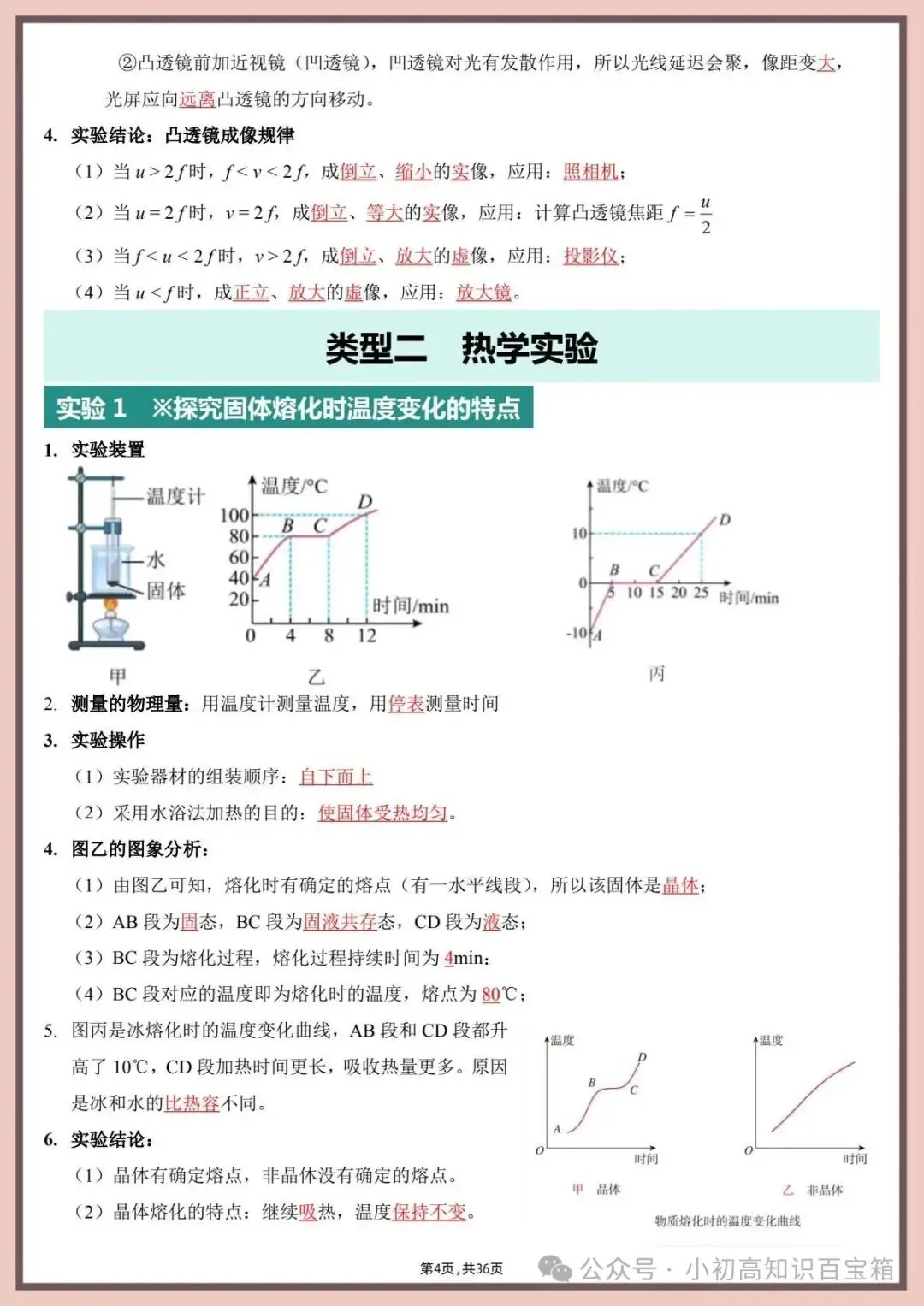 2026年新版【中考物理】实验总结(重点复习资料,背诵版)电子版可打印-第5张图片-四季读书网