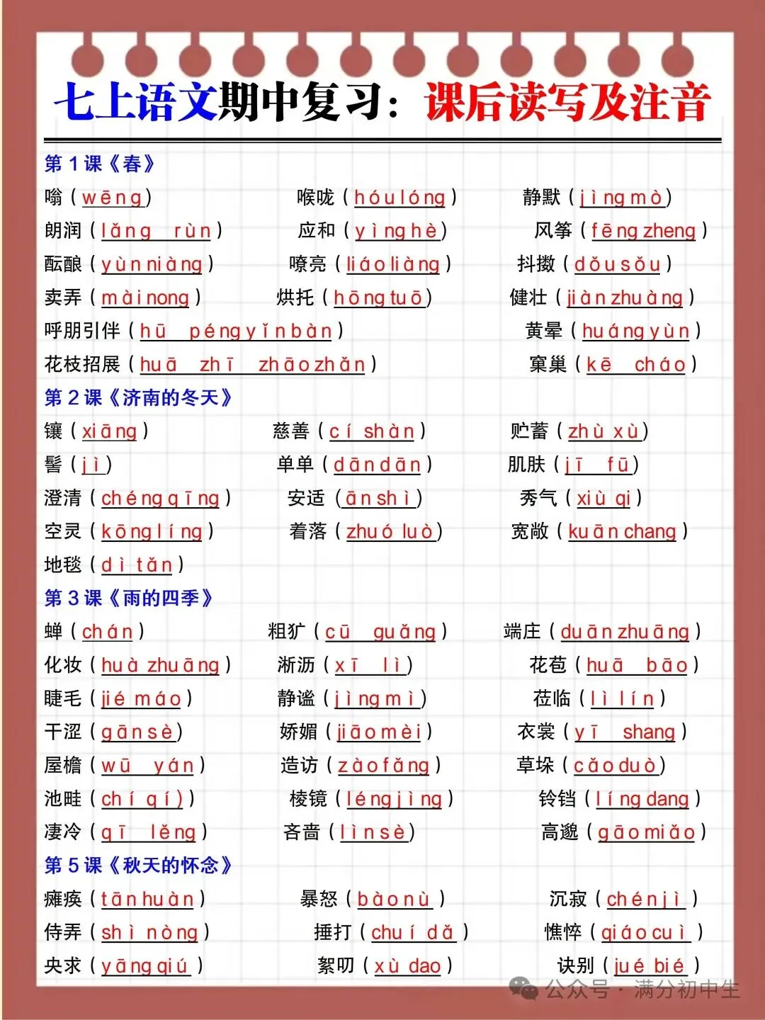 初一新教材七上全学科核心知识考点梳理背读总结电子打印版!(2026 新)-第4张图片-四季读书网 初一新教材七上全学科核心知识考点梳理背读总结电子打印版!(2026 新)-第4张图片-四季读书网