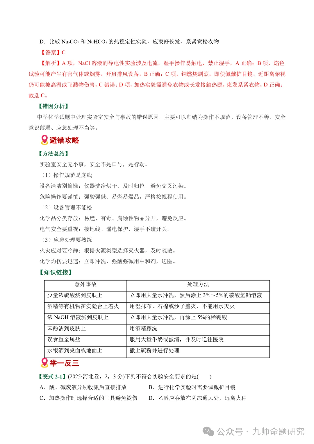 高考化学实验基础操作易错细节真题专练-第5张图片-四季读书网