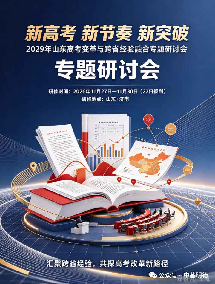 【11.27-11.30|济南】新高考 新节奏 新突破——2029年山东高考变革与跨省经验融合专题研讨会-第1张图片-四季读书网 【11.27-11.30|济南】新高考 新节奏 新突破——2029年山东高考变革与跨省经验融合专题研讨会-第1张图片-四季读书网