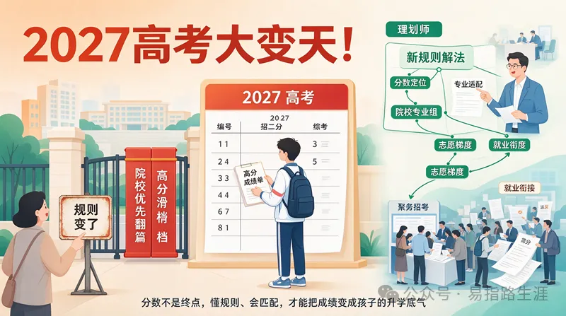2027高考大变天!“院校优先”彻底翻篇,家长不懂这套新规则,孩子高分也白考!-第2张图片-四季读书网