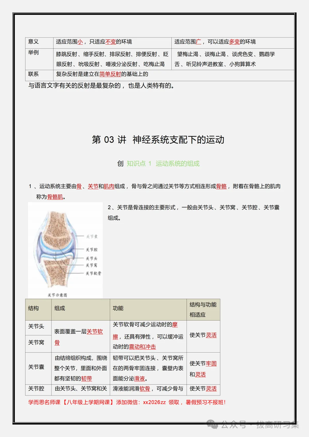 初二新版【八上生物】全册必背核心考点知识梳理汇总,2026届有完整版可打印-第7张图片-四季读书网