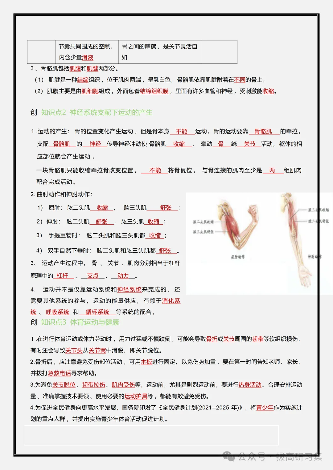 初二新版【八上生物】全册必背核心考点知识梳理汇总,2026届有完整版可打印-第8张图片-四季读书网