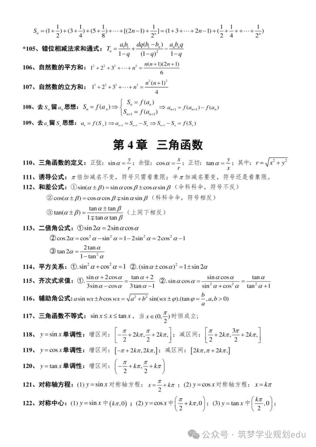 高考数学快速解题核心公式,完整汇总-第6张图片-四季读书网
