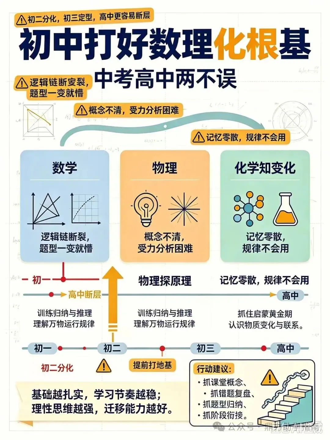 初中数理化千万别摆烂!/初二物理、初三化学,一步跟不上,步步难追赶!-第4张图片-四季读书网
