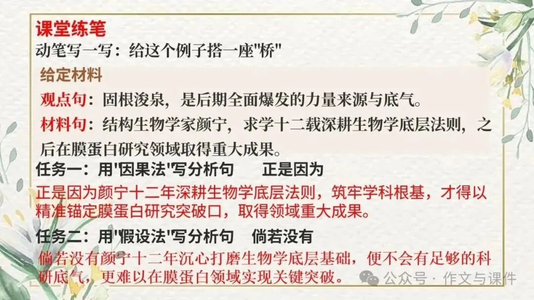 2027届高考语文写作指导:议论文主体段落讲评课件-第20张图片-四季读书网