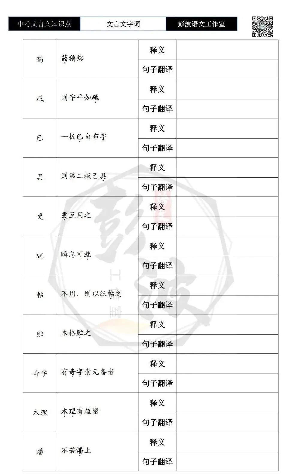 【中考文言文专项】04重点实词-七年级下自测(2元)-第14张图片-四季读书网