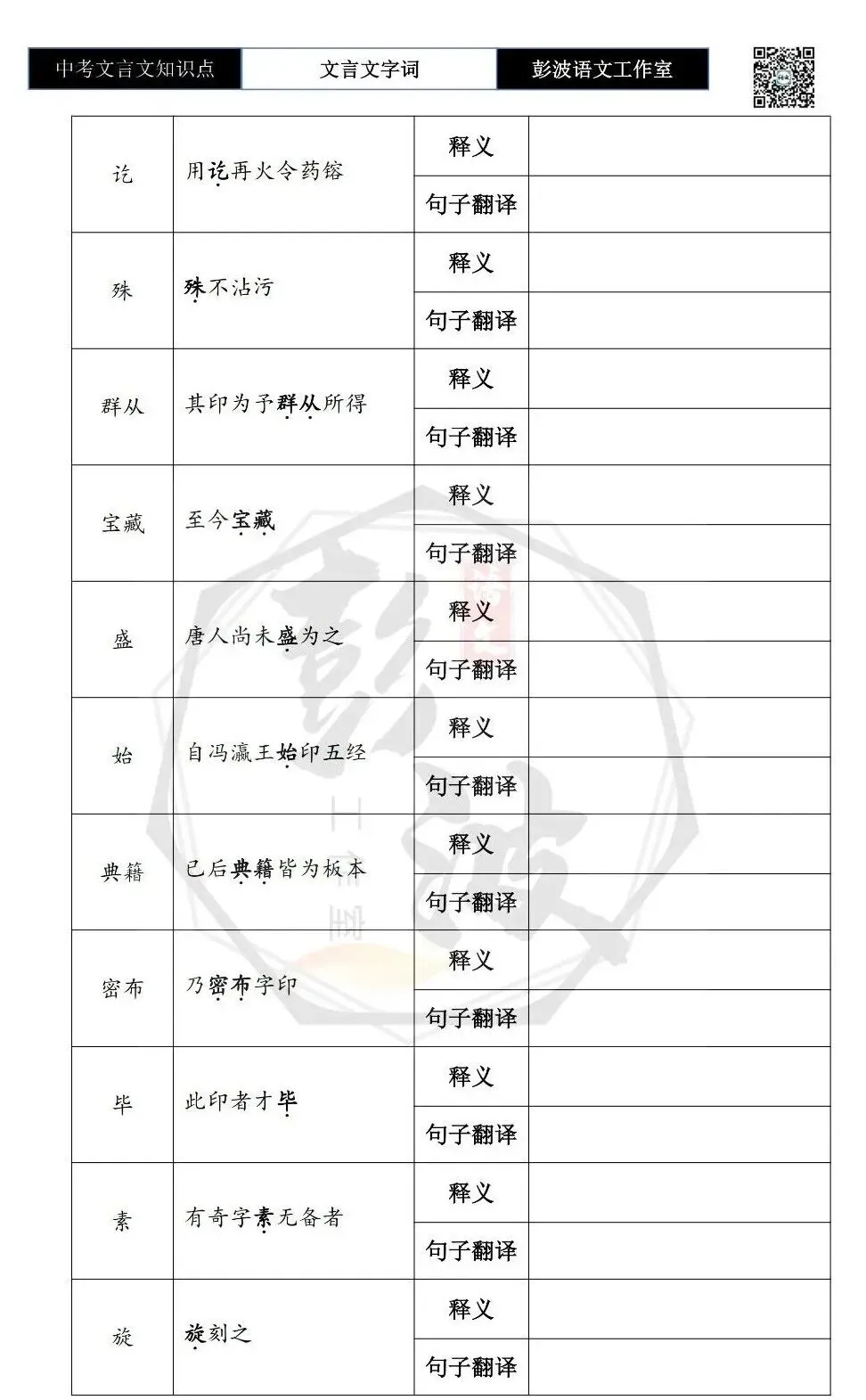 【中考文言文专项】04重点实词-七年级下自测(2元)-第15张图片-四季读书网