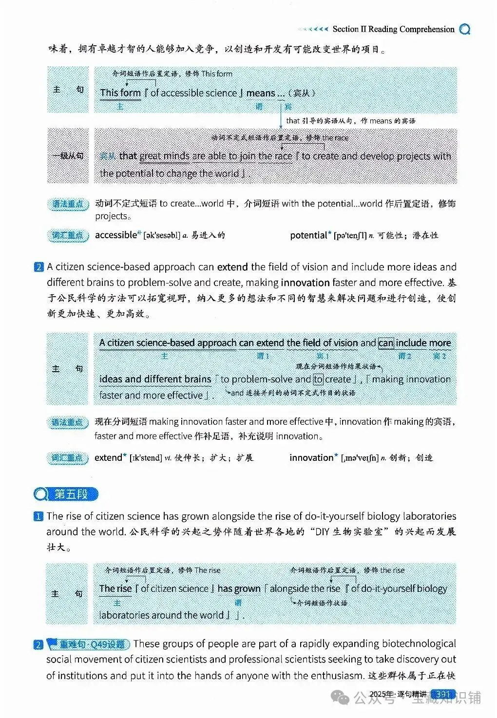 考研英语(一)历年真题逐句精讲(下)-第390张图片-四季读书网