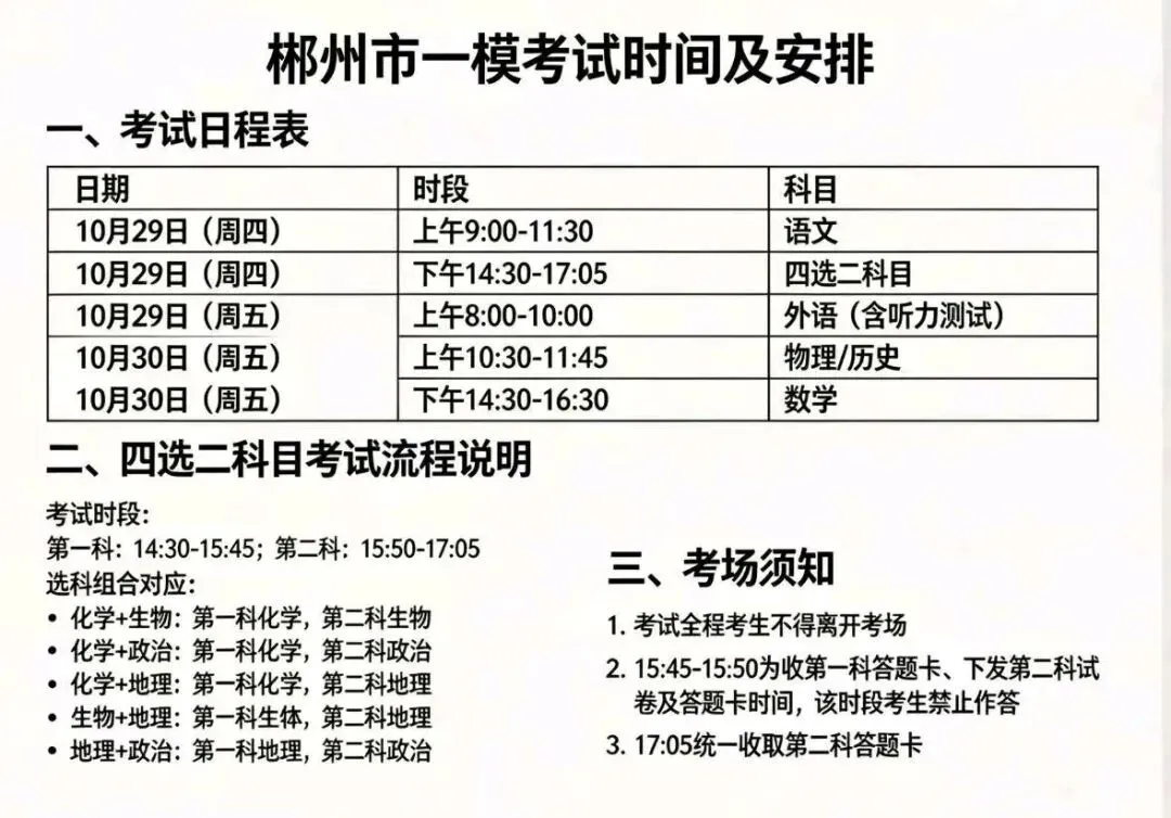 【试卷+答案】10.29湖南郴州高三一模联考全科解析已汇总-第4张图片-四季读书网