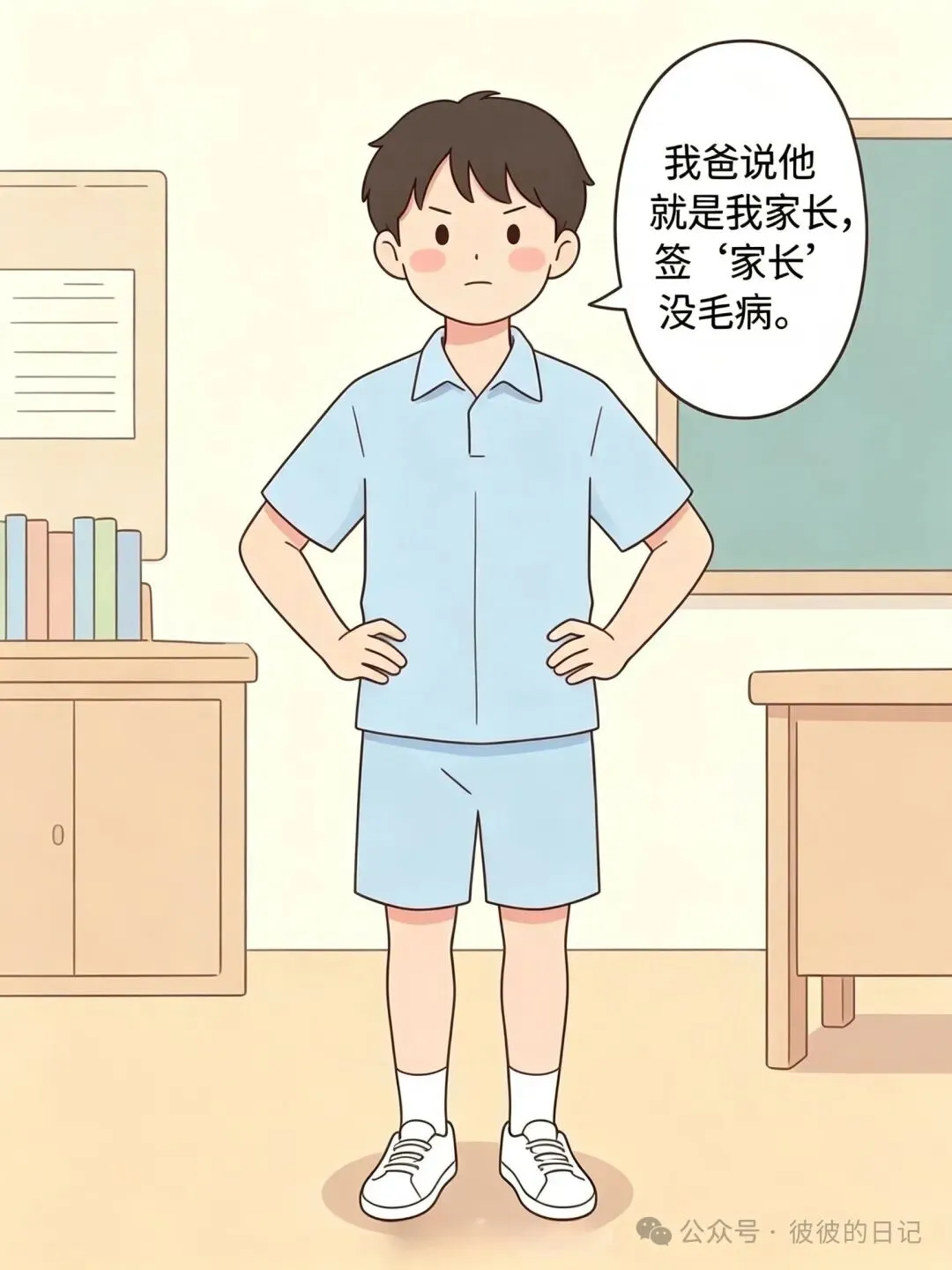 老师:“试卷拿回去,家长签字.”第二天,学生交上来,签字是“家长”.:老师:“你家长叫家长?-第3张图片-四季读书网