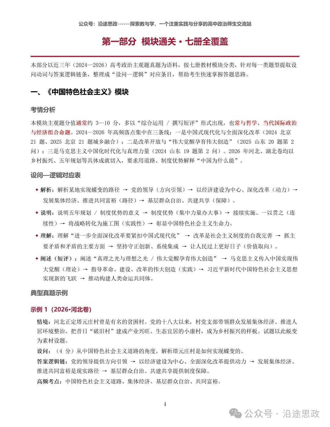收藏:高中政治24-26真题溯源分析及作答逻辑归纳训练-第10张图片-四季读书网 收藏:高中政治24-26真题溯源分析及作答逻辑归纳训练-第10张图片-四季读书网
