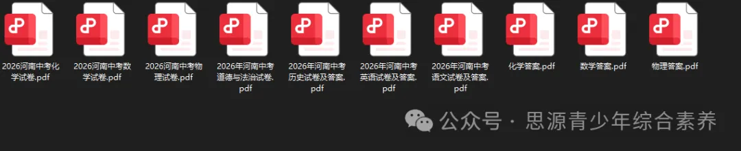 河南省近年(2013-2026)中考真题及答案-第1张图片-四季读书网