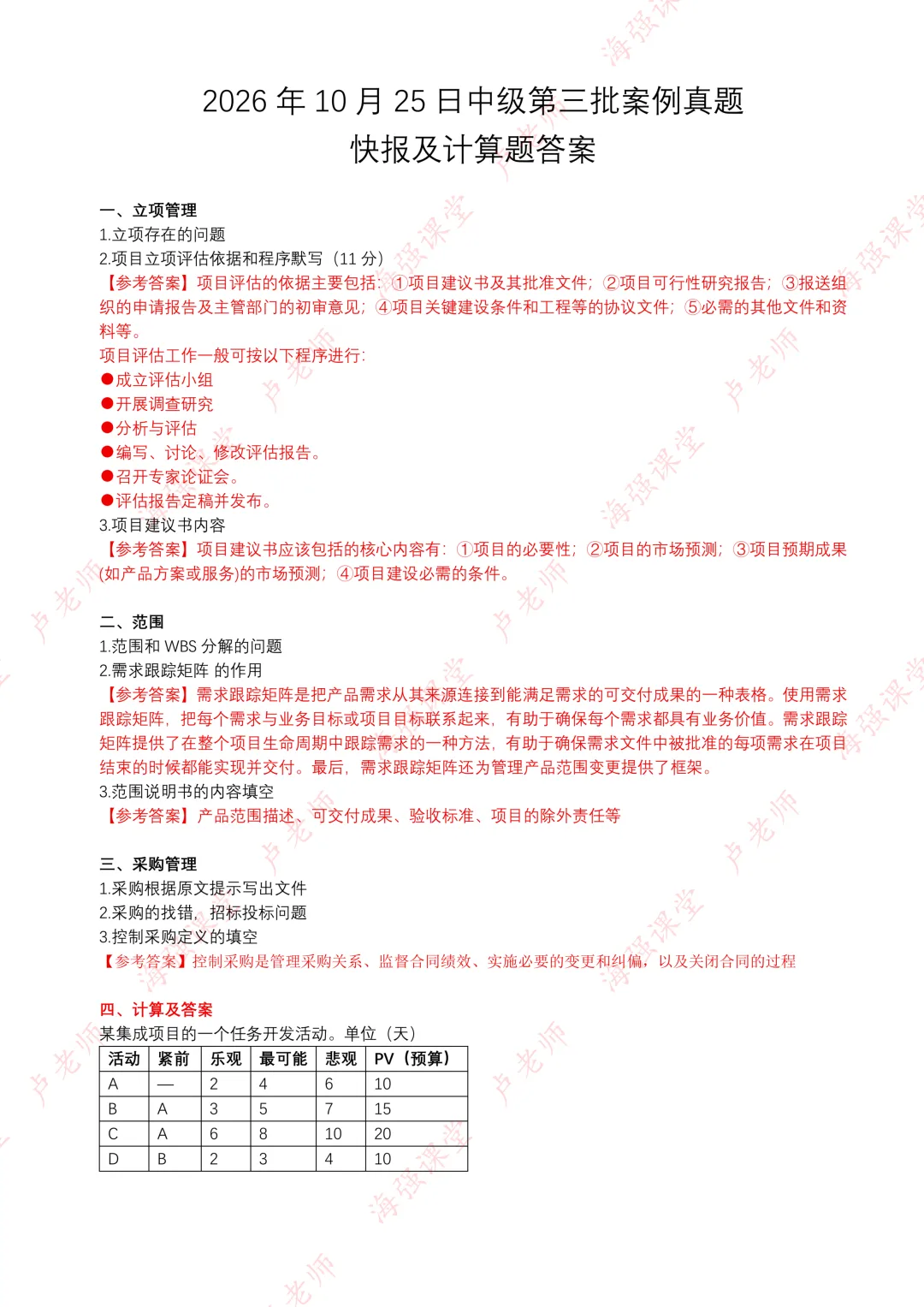 中级考后交代事项及各批次真题汇总-第16张图片-四季读书网