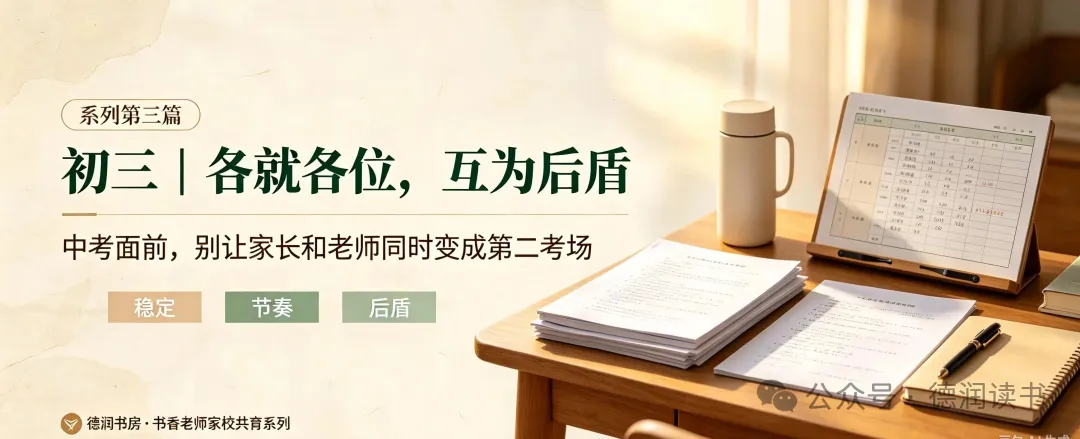 家校共育系列 | 初三|各就各位,互为后盾——中考面前,别让家长和老师同时变成“第二考场”-第1张图片-四季读书网