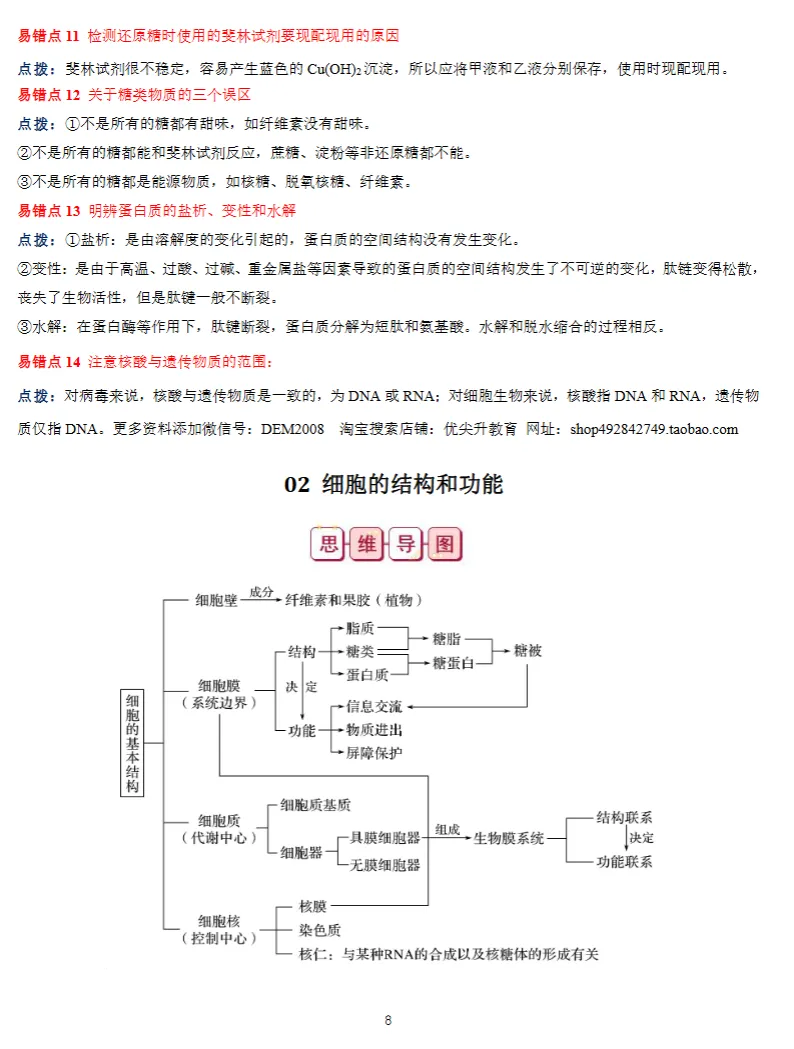 高考生物知识点总结,思维导图+知识解读,全面详细!(通用版)-第9张图片-四季读书网
