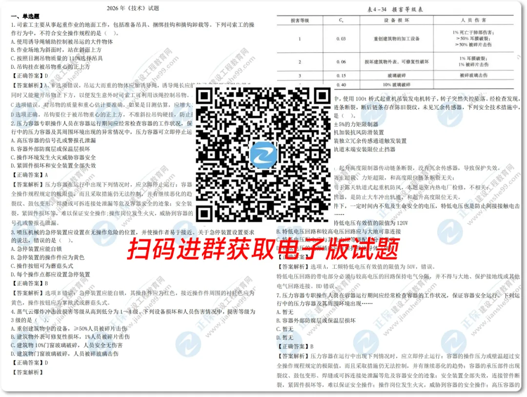 2026注安真题来了!速来估分-第5张图片-四季读书网