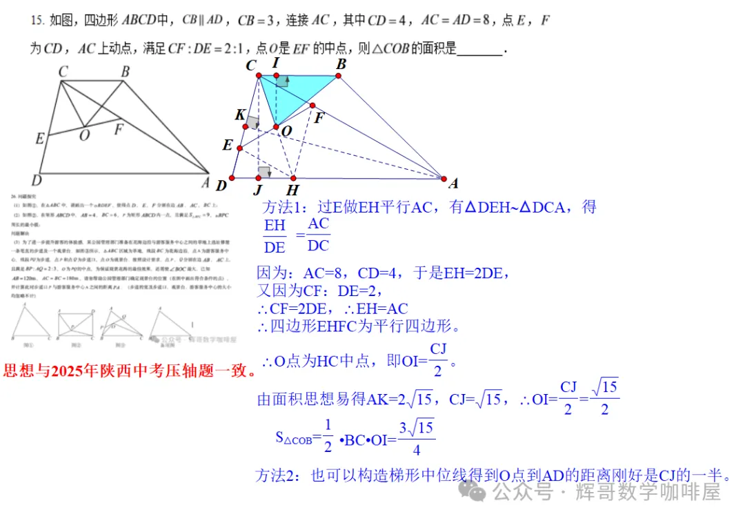 第816期:手搓一道西安初三数学填空压轴题-第1张图片-四季读书网