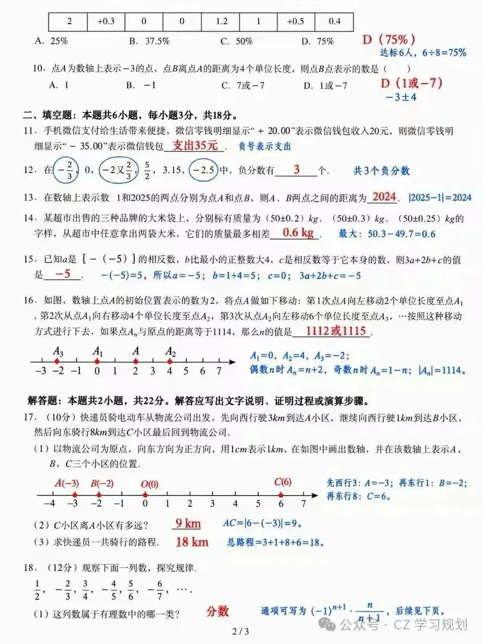 初一数学想稳住分数,周末的培优练习一定要跟上-第4张图片-四季读书网
