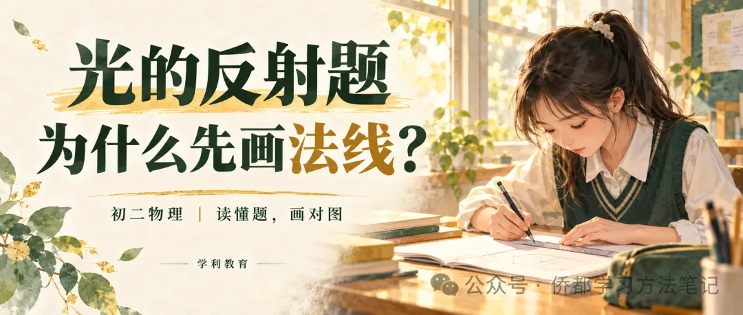 初二物理:光的反射题,为什么一定要先画法线?-第3张图片-四季读书网