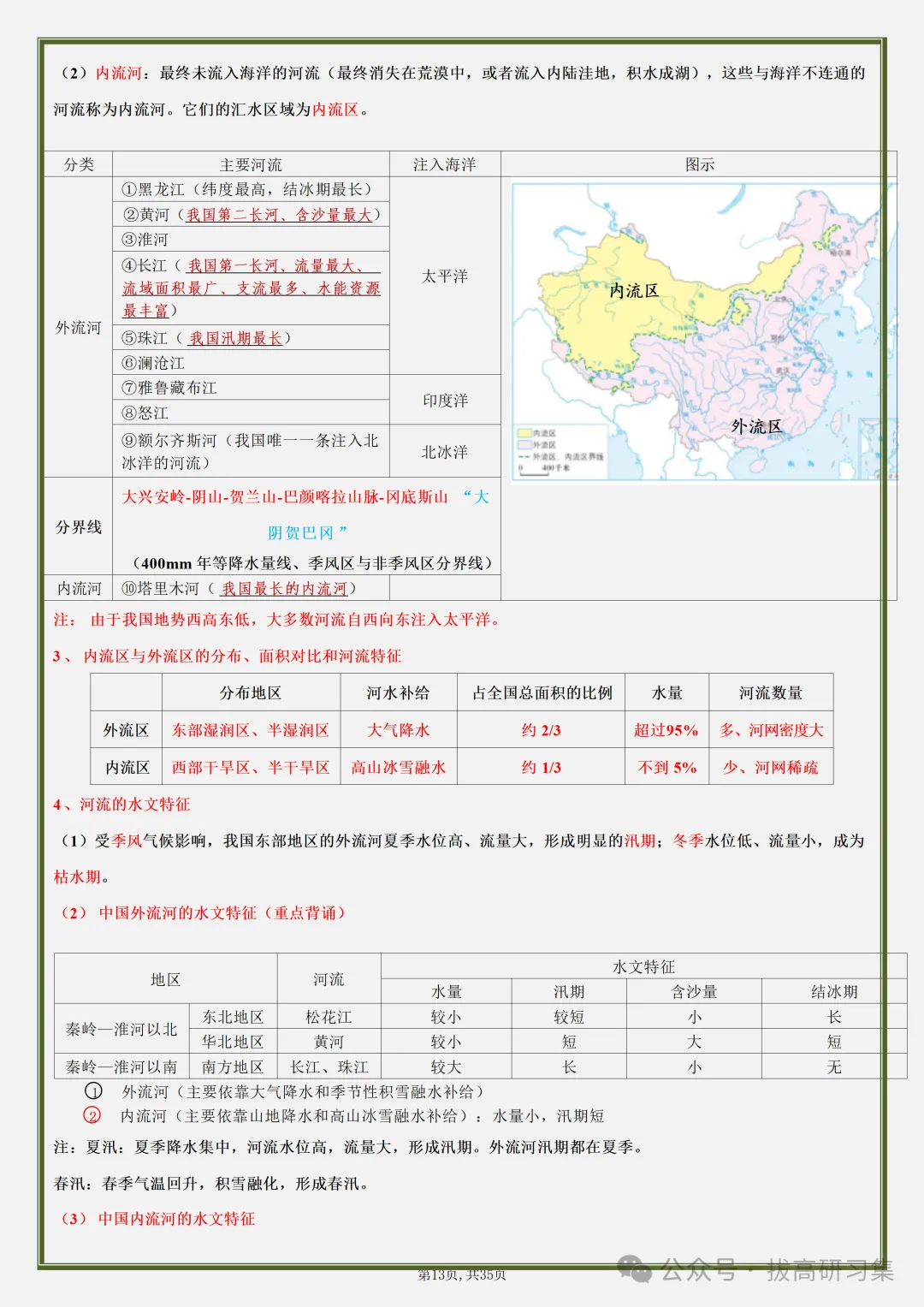 初二新版【八上地理】全册必背核心知识清单汇总,2026届有完整版可打印-第15张图片-四季读书网 初二新版【八上地理】全册必背核心知识清单汇总,2026届有完整版可打印-第15张图片-四季读书网