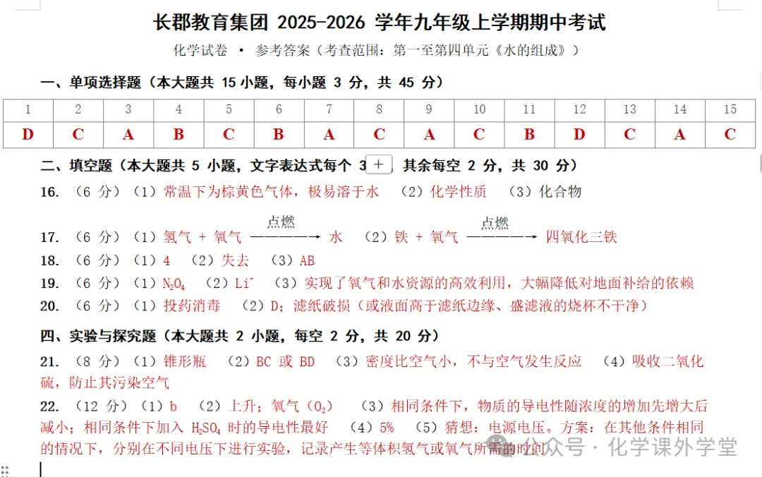 初三化学第一次期中考试,考前这三件事最值得做(附真题和易错高频考点文档)-第9张图片-四季读书网 初三化学第一次期中考试,考前这三件事最值得做(附真题和易错高频考点文档)-第9张图片-四季读书网