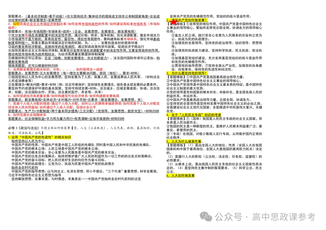 高考政治|主观题答题术语及主观题设问总结-第3张图片-四季读书网 高考政治|主观题答题术语及主观题设问总结-第3张图片-四季读书网