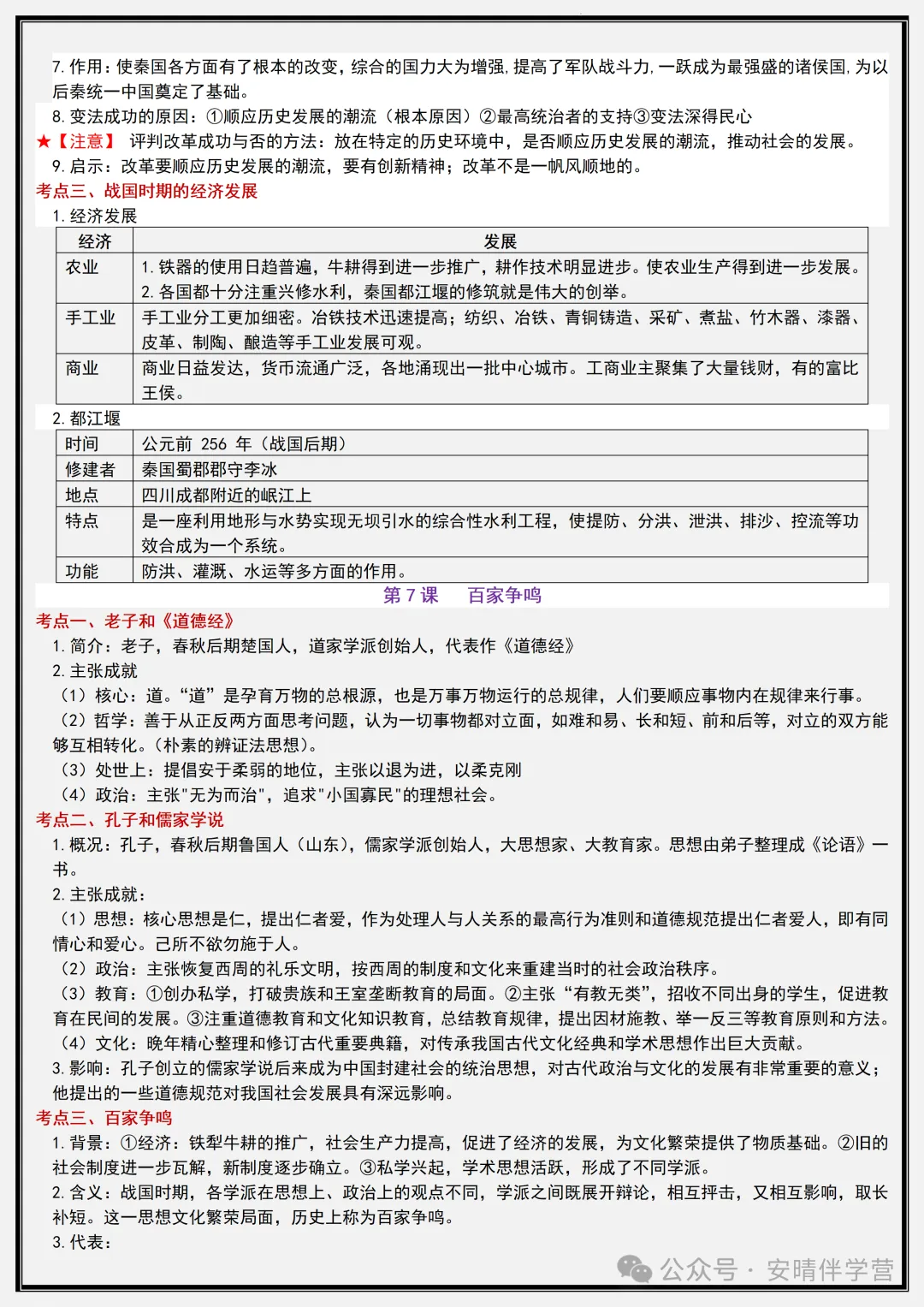 初一 | 新教材七年级上册历史全册核心知识点复习提纲,2026完整版可打印-第6张图片-四季读书网 初一 | 新教材七年级上册历史全册核心知识点复习提纲,2026完整版可打印-第6张图片-四季读书网