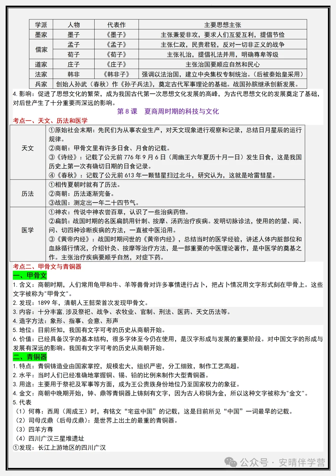 初一 | 新教材七年级上册历史全册核心知识点复习提纲,2026完整版可打印-第7张图片-四季读书网 初一 | 新教材七年级上册历史全册核心知识点复习提纲,2026完整版可打印-第7张图片-四季读书网