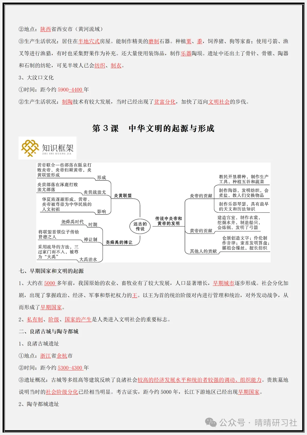 【初一】2026新版七年级上册历史全册核心要点复习提纲,完整版可打印-第9张图片-四季读书网