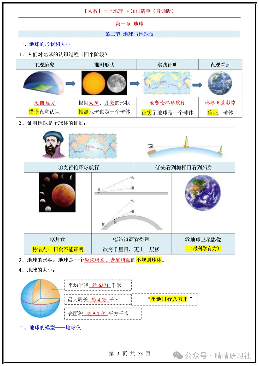【初一】2026新版七年级上册地理常考必背重点知识梳理总结,完整版可打印-第5张图片-四季读书网