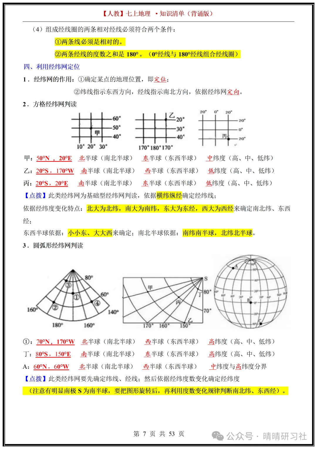 【初一】2026新版七年级上册地理常考必背重点知识梳理总结,完整版可打印-第9张图片-四季读书网