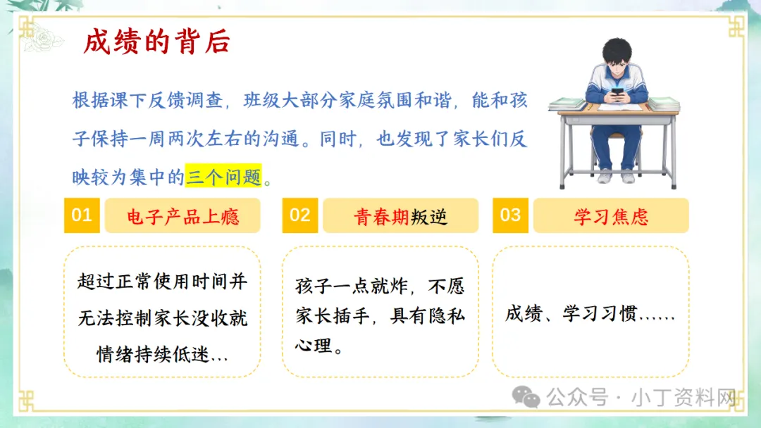 【初二】【秋季上】【期中】家长会:家校同心 共赴星光,厉害的班主任这样开(附36页ppt课件)-第17张图片-四季读书网