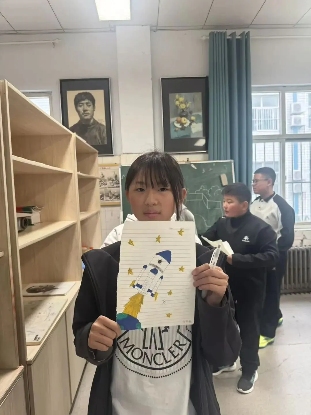 初一11班美术课堂作品《科技之光》-第27张图片-四季读书网