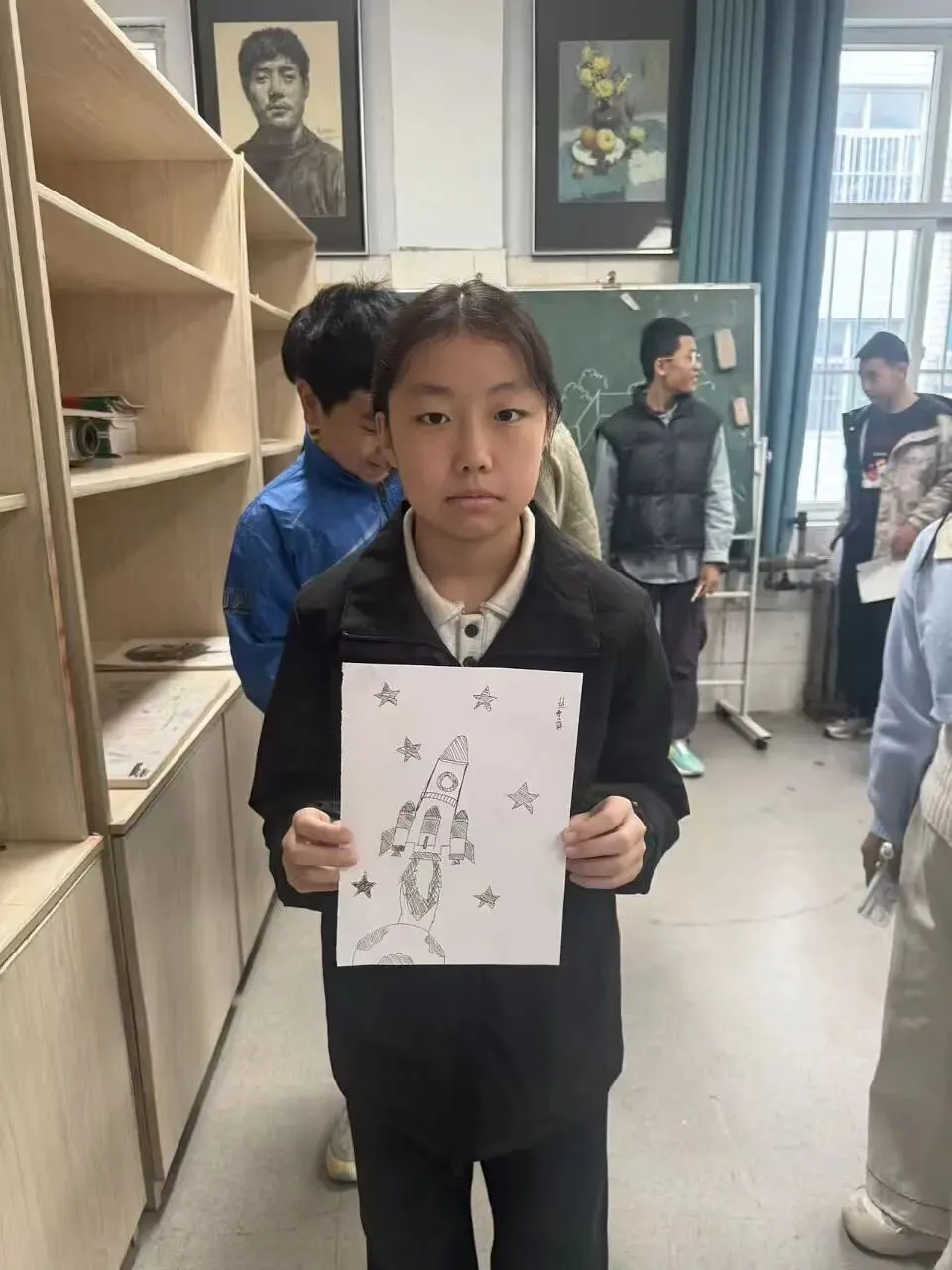 初一11班美术课堂作品《科技之光》-第43张图片-四季读书网