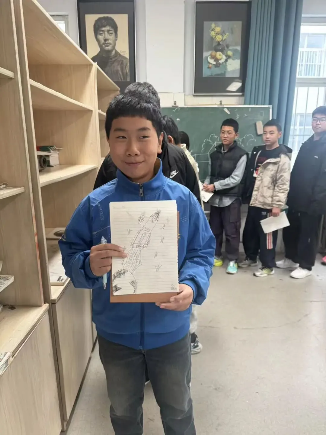 初一11班美术课堂作品《科技之光》-第44张图片-四季读书网