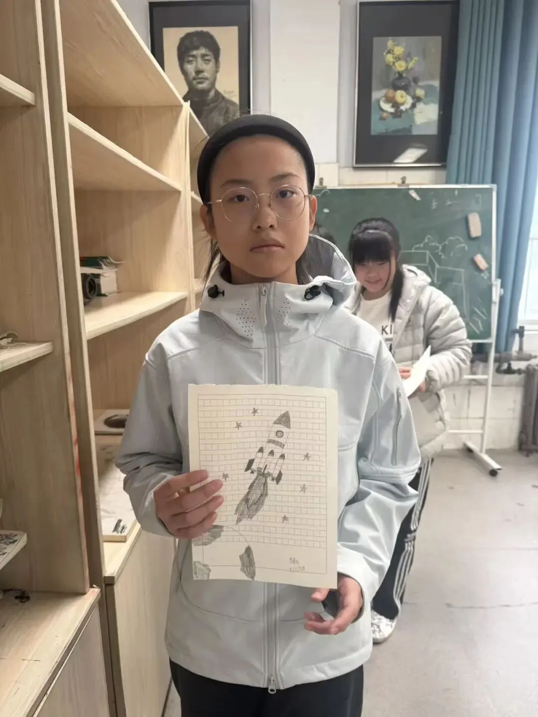 初一11班美术课堂作品《科技之光》-第58张图片-四季读书网