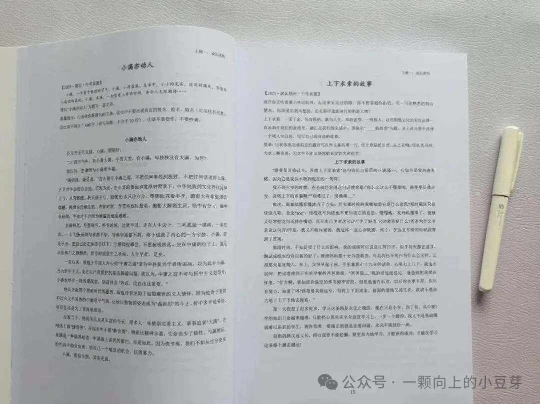 《2027中考作文满分范文300篇》收录300篇考场高分范文,全部是真题+模考题范文,12个话题分类,常考话题全覆盖-第8张图片-四季读书网 《2027中考作文满分范文300篇》收录300篇考场高分范文,全部是真题+模考题范文,12个话题分类,常考话题全覆盖-第8张图片-四季读书网