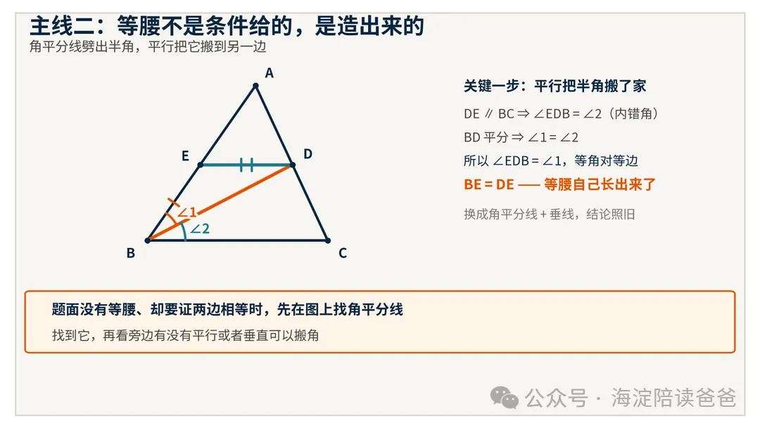 初二上期中考前复盘:三条主线,把三角形题一次串完-第3张图片-四季读书网