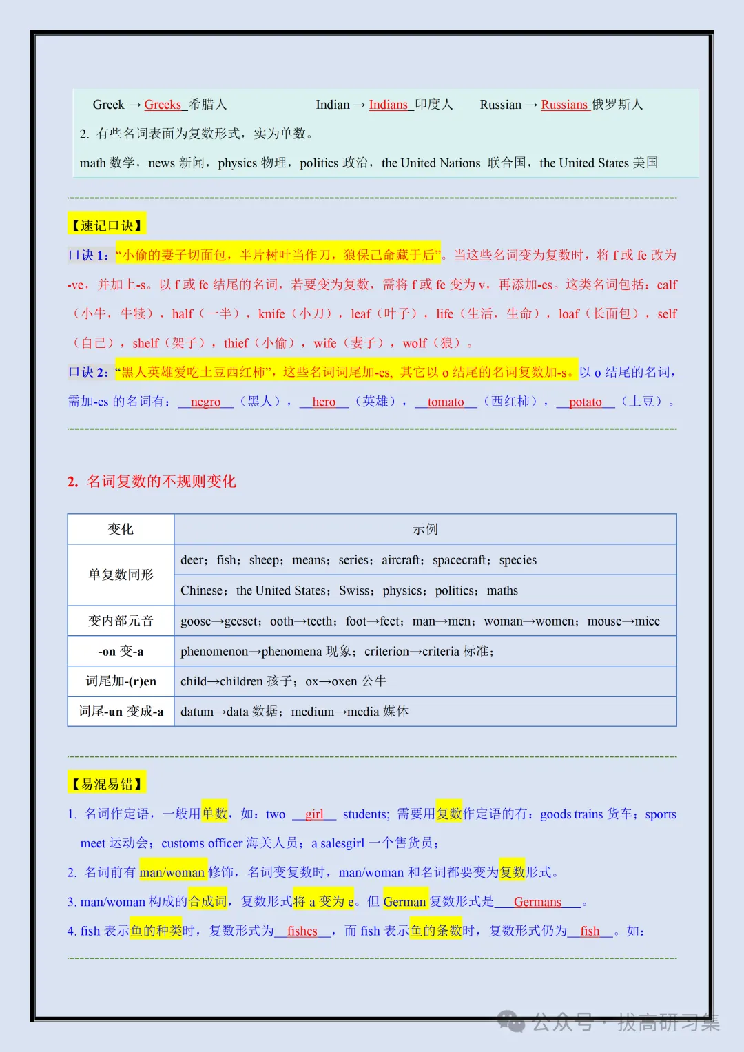 初二新版【八上英语】全册单元知识清单汇总解析版,2026届有完整版可打印-第14张图片-四季读书网