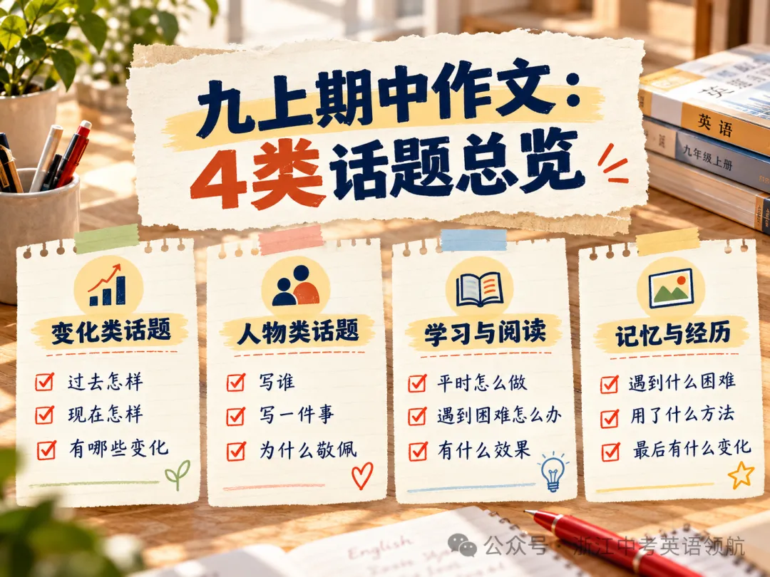 杭州初三英语期中作文:4类话题提前准备-第1张图片-四季读书网 杭州初三英语期中作文:4类话题提前准备-第1张图片-四季读书网