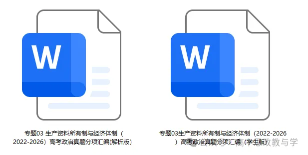高考政治真题分类汇编(2022-2026年)(7本书22个专题按单元分类)-第6张图片-四季读书网