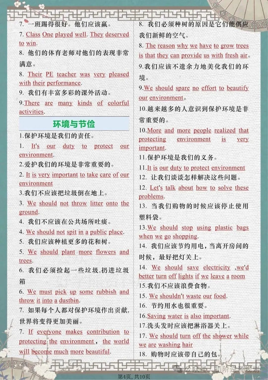 【收藏必备】26中考英语作文满分句型汇总,电子打印版!-第5张图片-四季读书网 【收藏必备】26中考英语作文满分句型汇总,电子打印版!-第5张图片-四季读书网